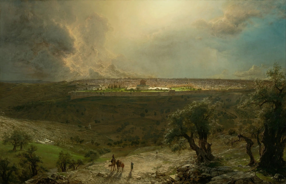 Jérusalem du mont des Oliviers - Frederic Edwin Church image 1 reproduction artisanale de tableau