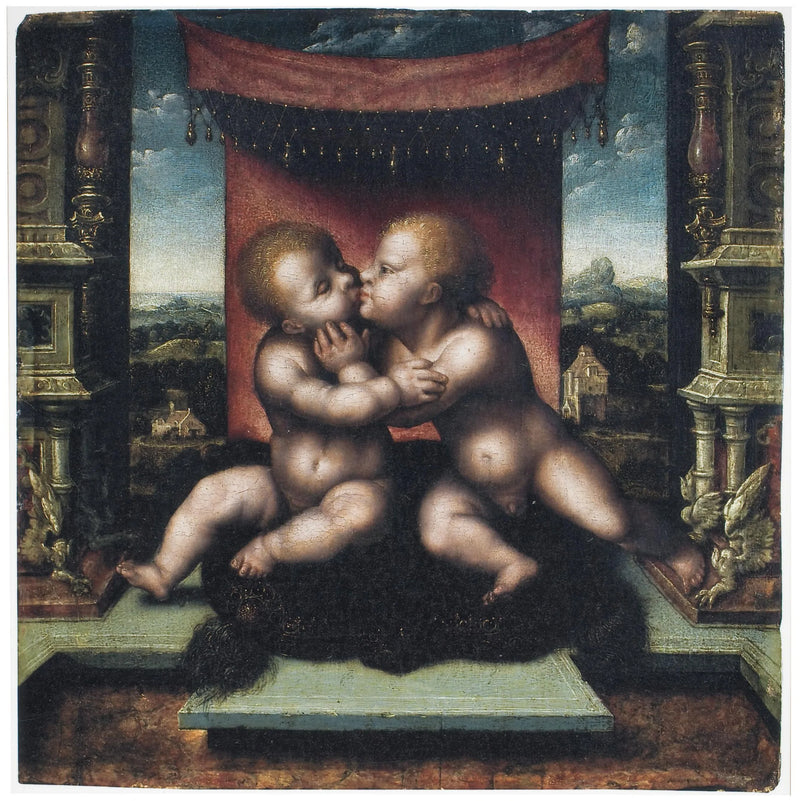 예수 그리스도와 어린 세례 요한, 16세기 2사분기 - Joos van Cleve