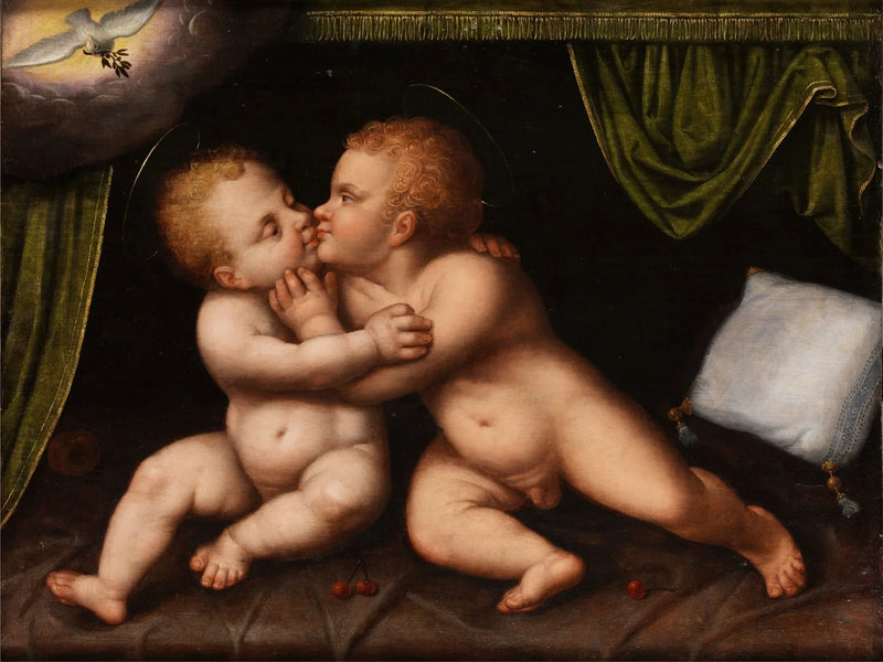 예수와 성 요한 세례자 어린이들 - Joos van Cleve