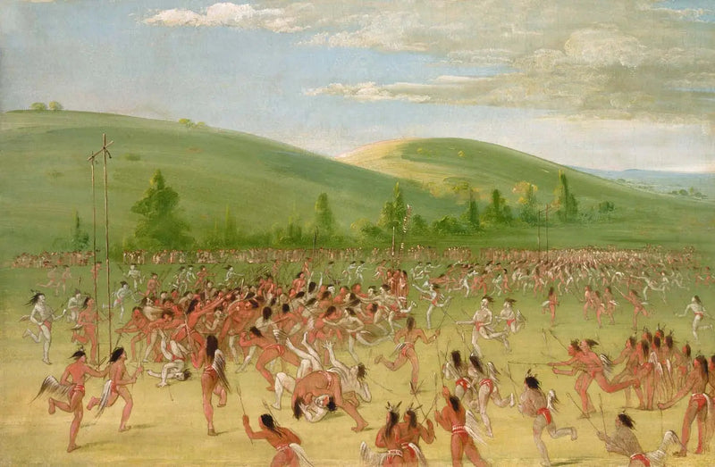 초크타우족의 공놀이: 공중에 뜬 공 - 조지 캐틀린

Source:
Jeu de balle des Choctaws : balle en l'air - George Catlin