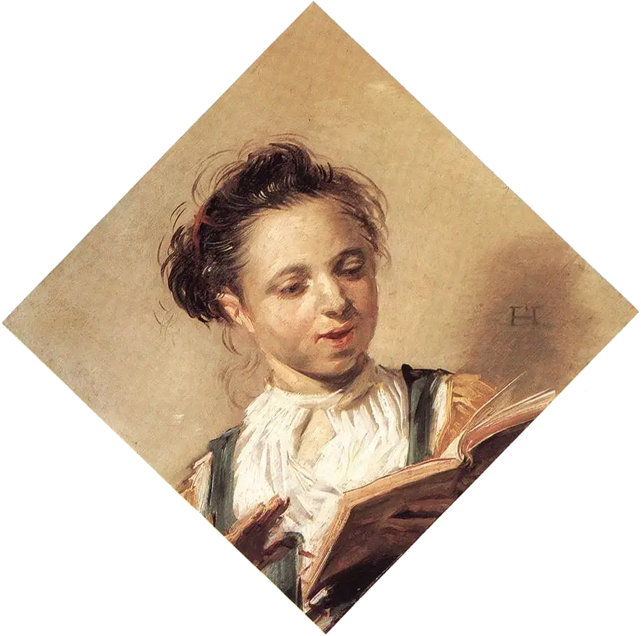 Jeune chanteuse - Frans Hals - Alpha Reproduction
