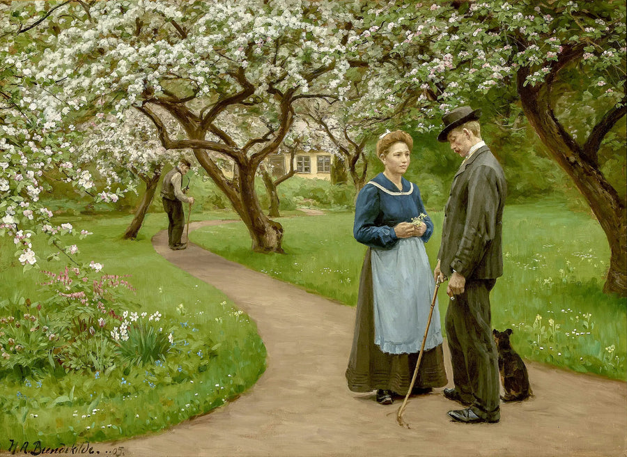 봄철 과일 나무 아래에서 꽃 피는 젊은 커플 - H. A. Brendekilde

Source:
Jeune couple sous des arbres fruitiers en fleurs, au printemps. - H. A. Brendekilde