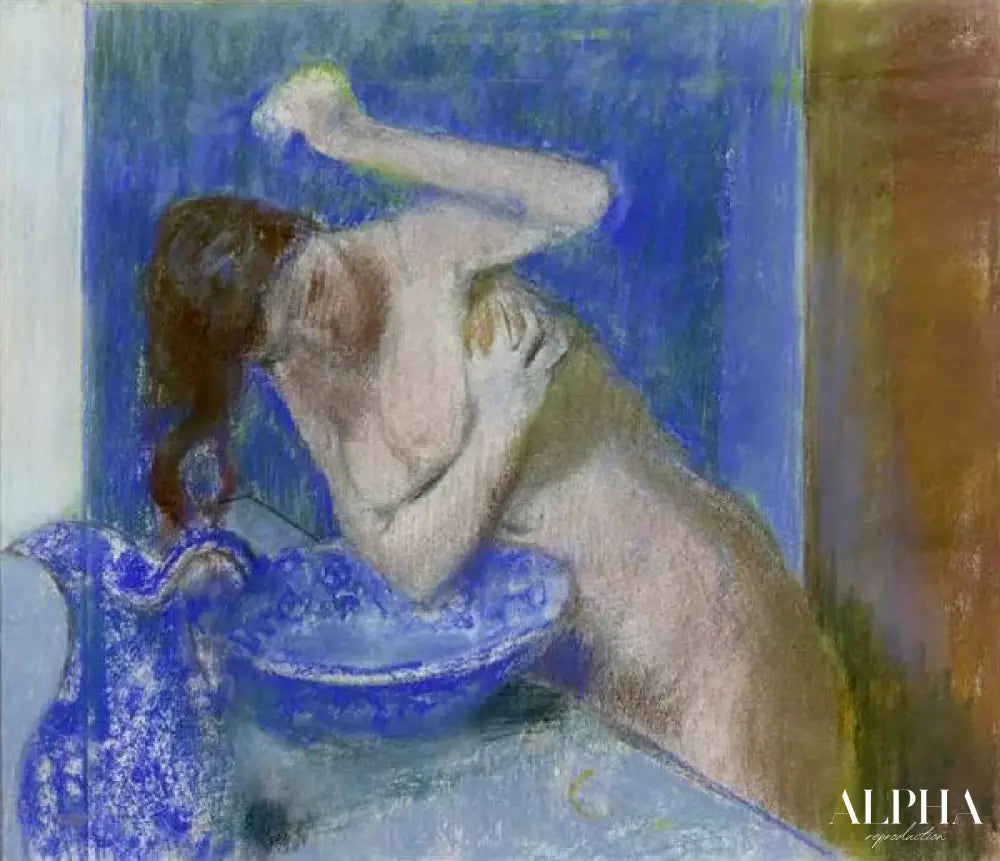 Jeune femme à leur toilette - Edgar Degas - Reproductions de tableaux et peintures haut de gamme