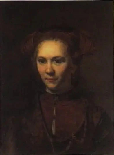 Jeune femme en costume de fantaisie — suiveur de Rembrandt, années 1650, collection particulière