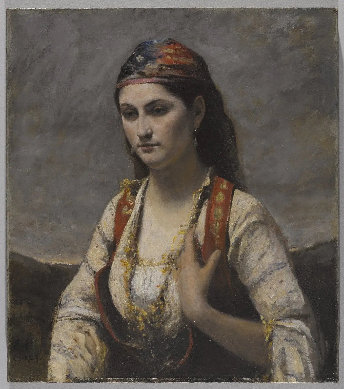 Jeune femme d’Albano - Jean-Baptiste Camille Corot - Alpha Reproduction