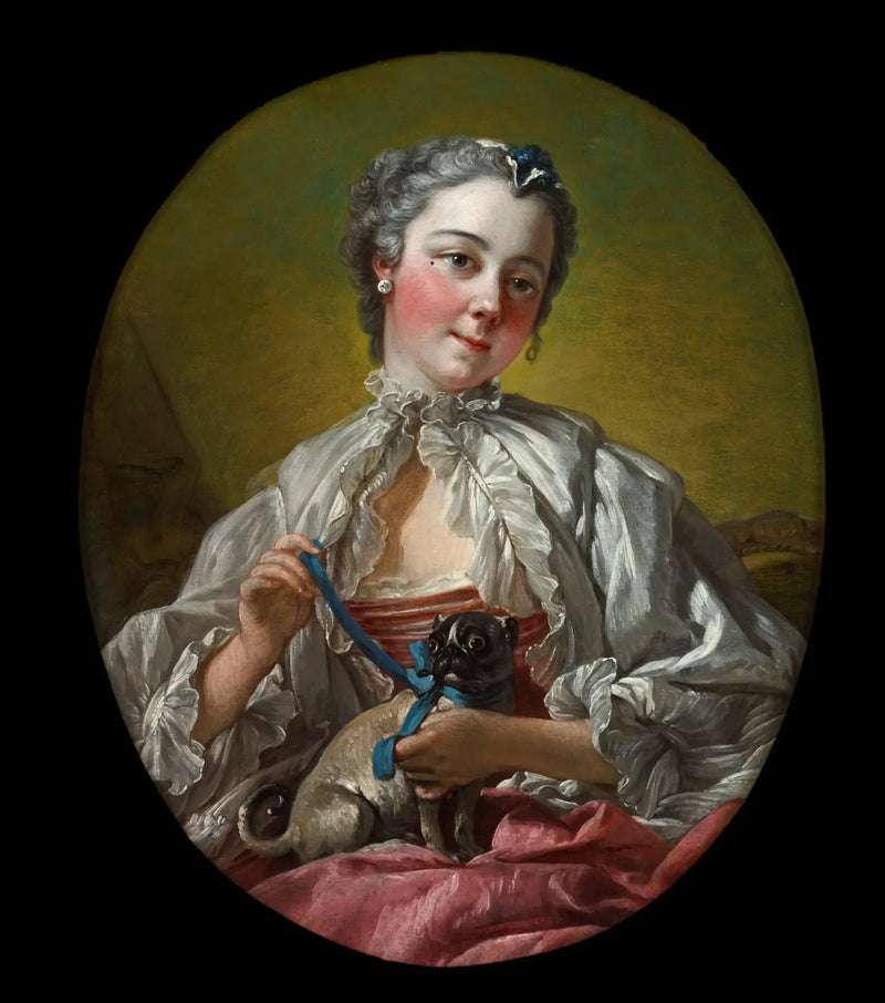 젊은 여성과 프렌치 불독을 들고 있는 여성 - 프랑수아 부셰

Source:
Jeune femme tenant un carlin - François Boucher