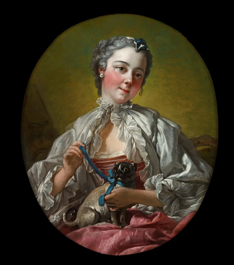 젊은 여성과 프렌치 불독을 들고 있는 여성 - 프랑수아 부셰

Source:
Jeune femme tenant un carlin - François Boucher