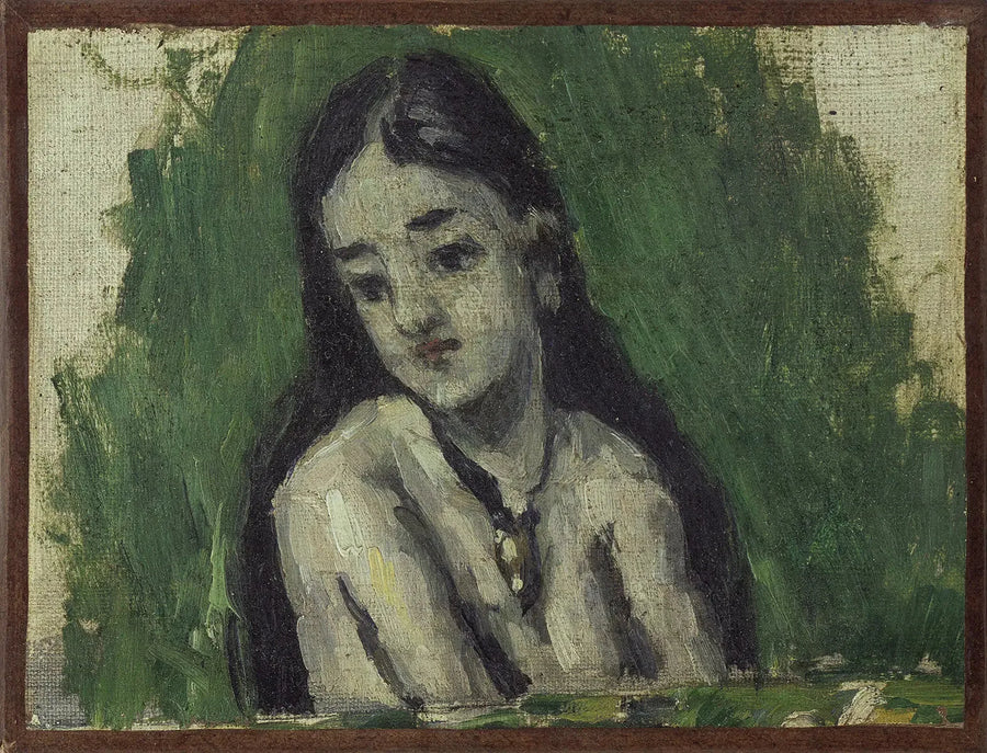 풀어헤친 머리의 젊은 소녀 - Paul Cézanne