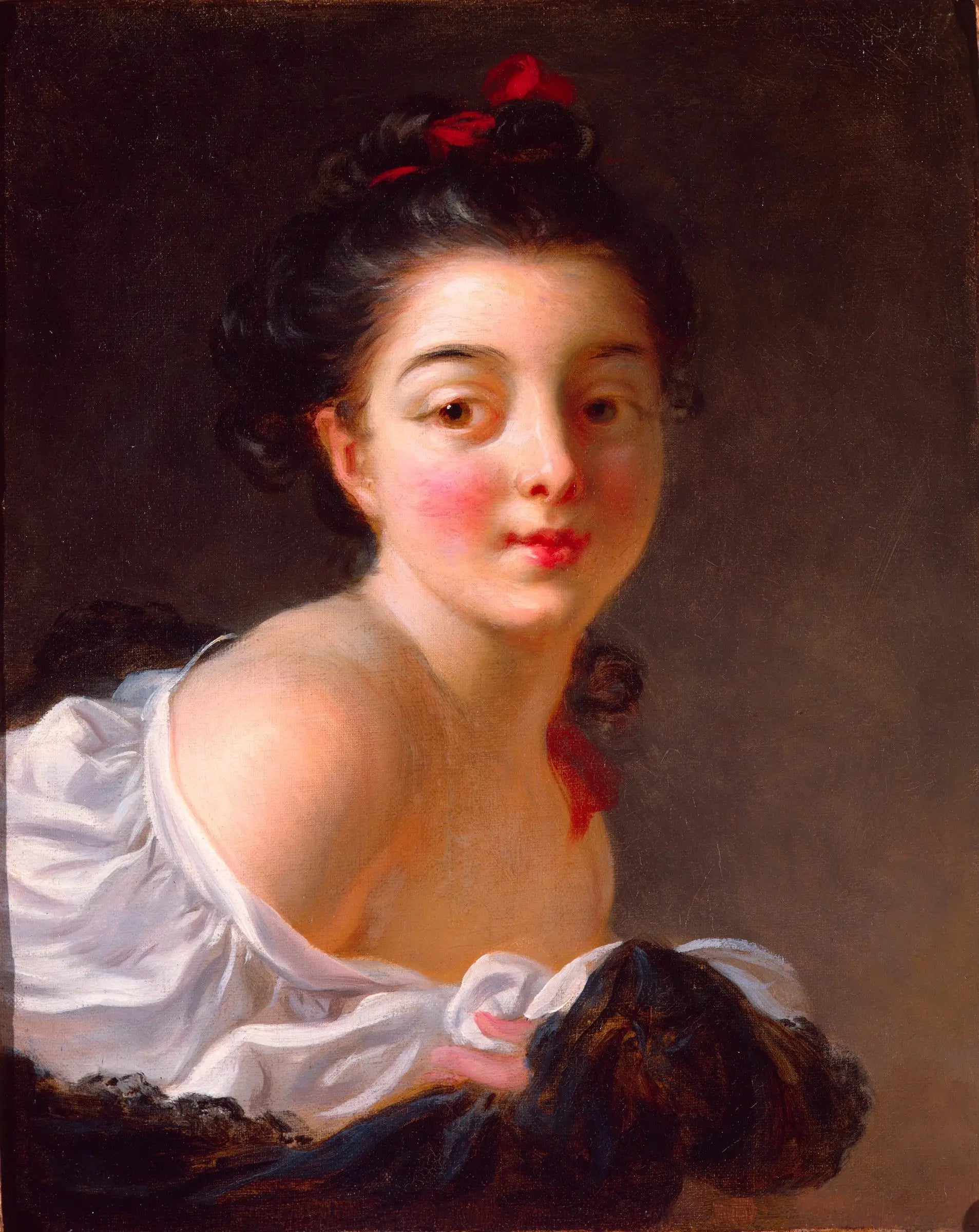 Jeune fille brune - Jean-Honoré Fragonard - Alpha Reproduction