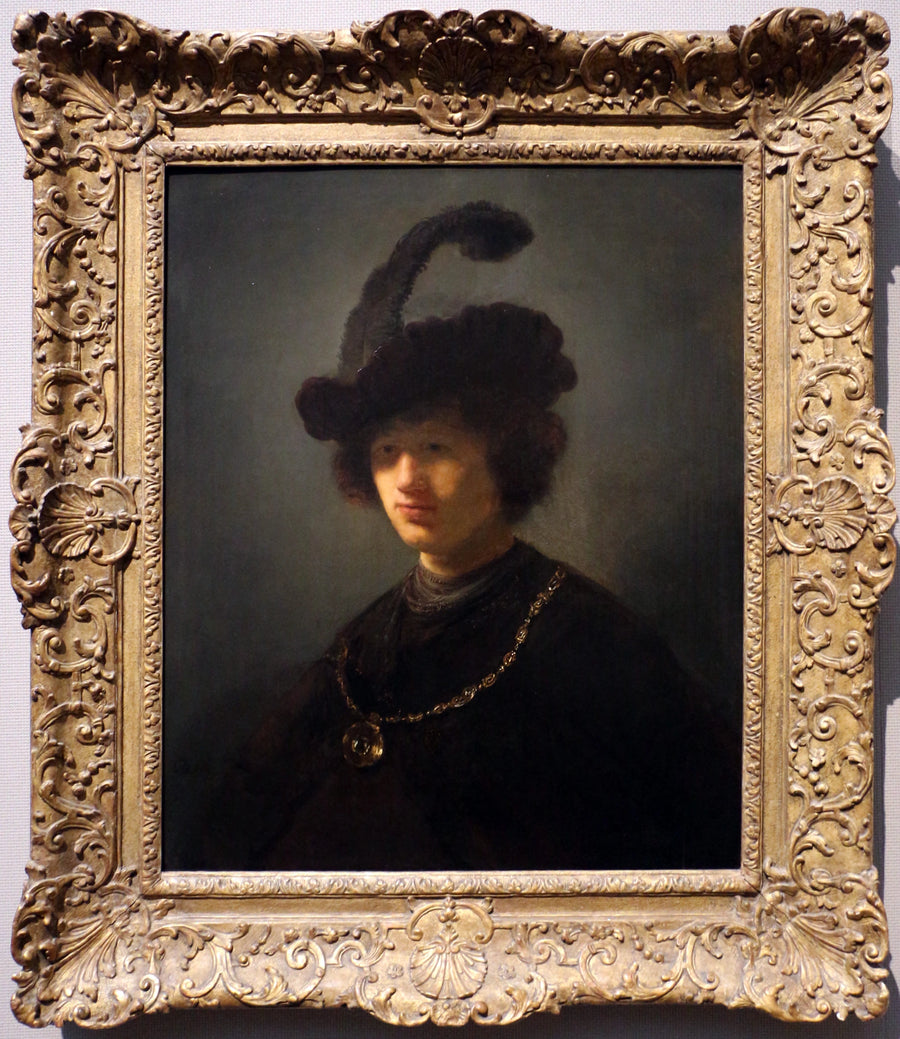 Jeune homme au chapeau à plume — Rembrandt, 1631, Toledo Museum of Art