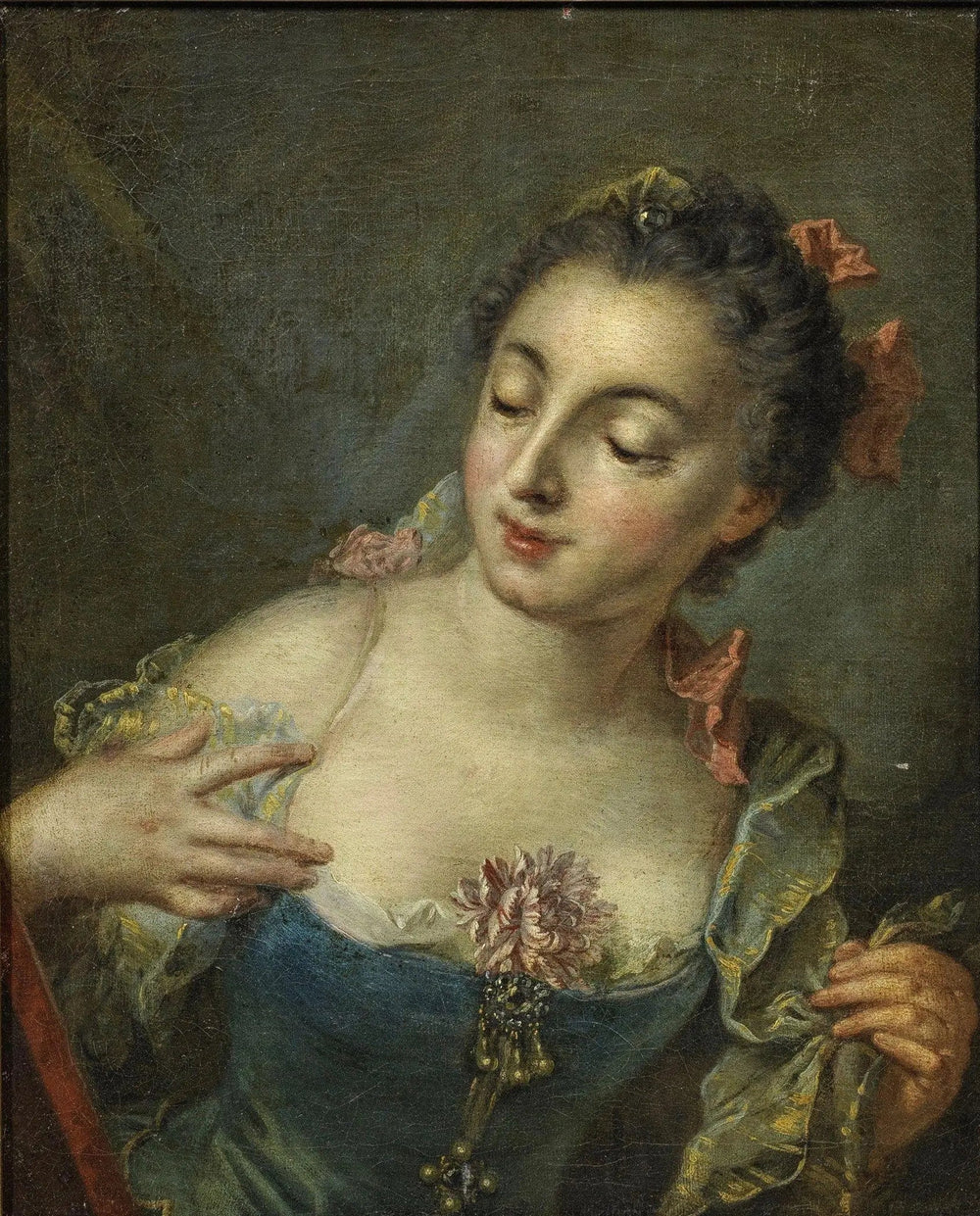 Jeune Mademoiselle à gauche - François Boucher image 1 copie peinte à la main à l’huile