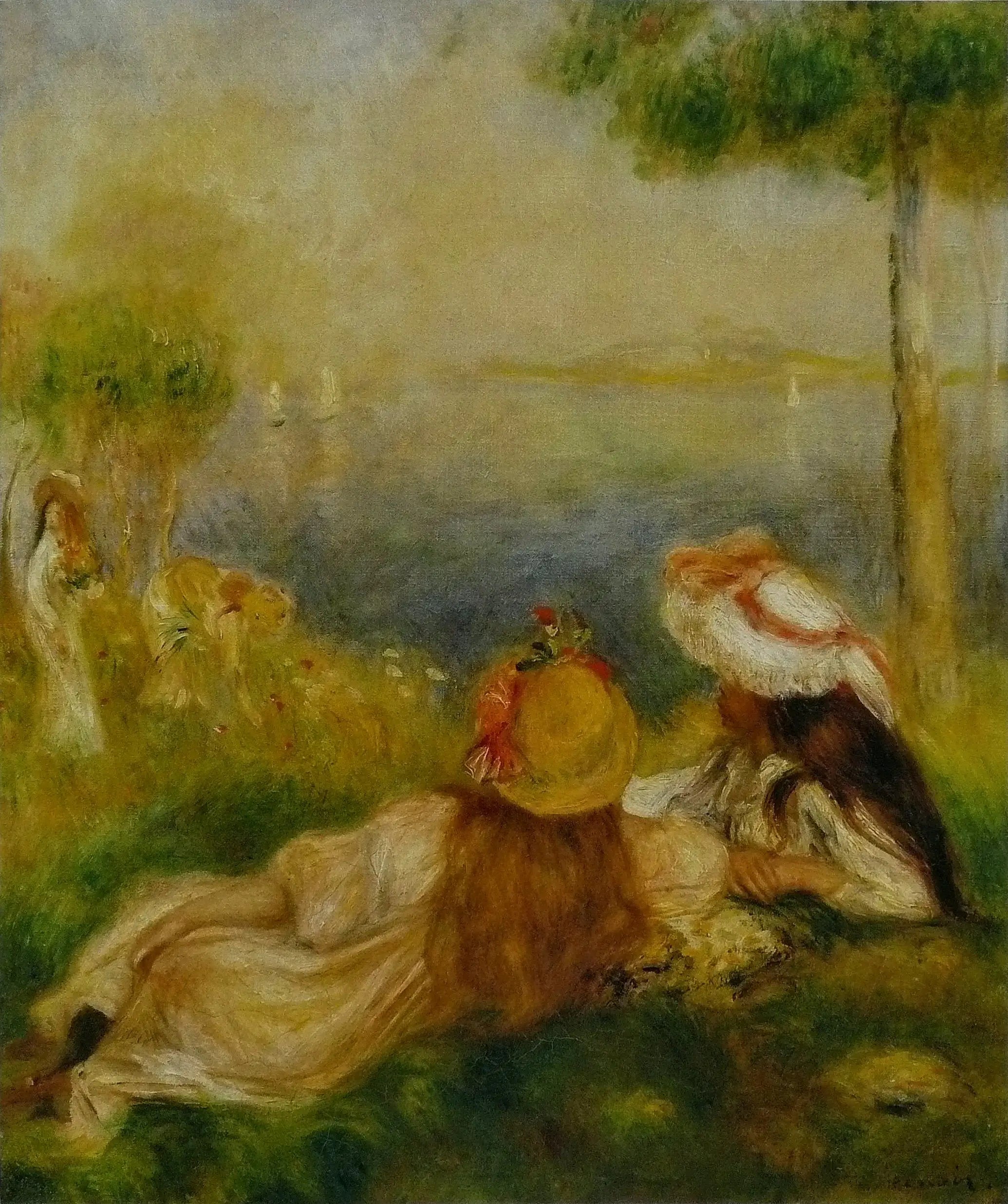 Jeunes filles au bord de la mer - Pierre-Auguste Renoir image 1 tableau peint à l’huile sur toile