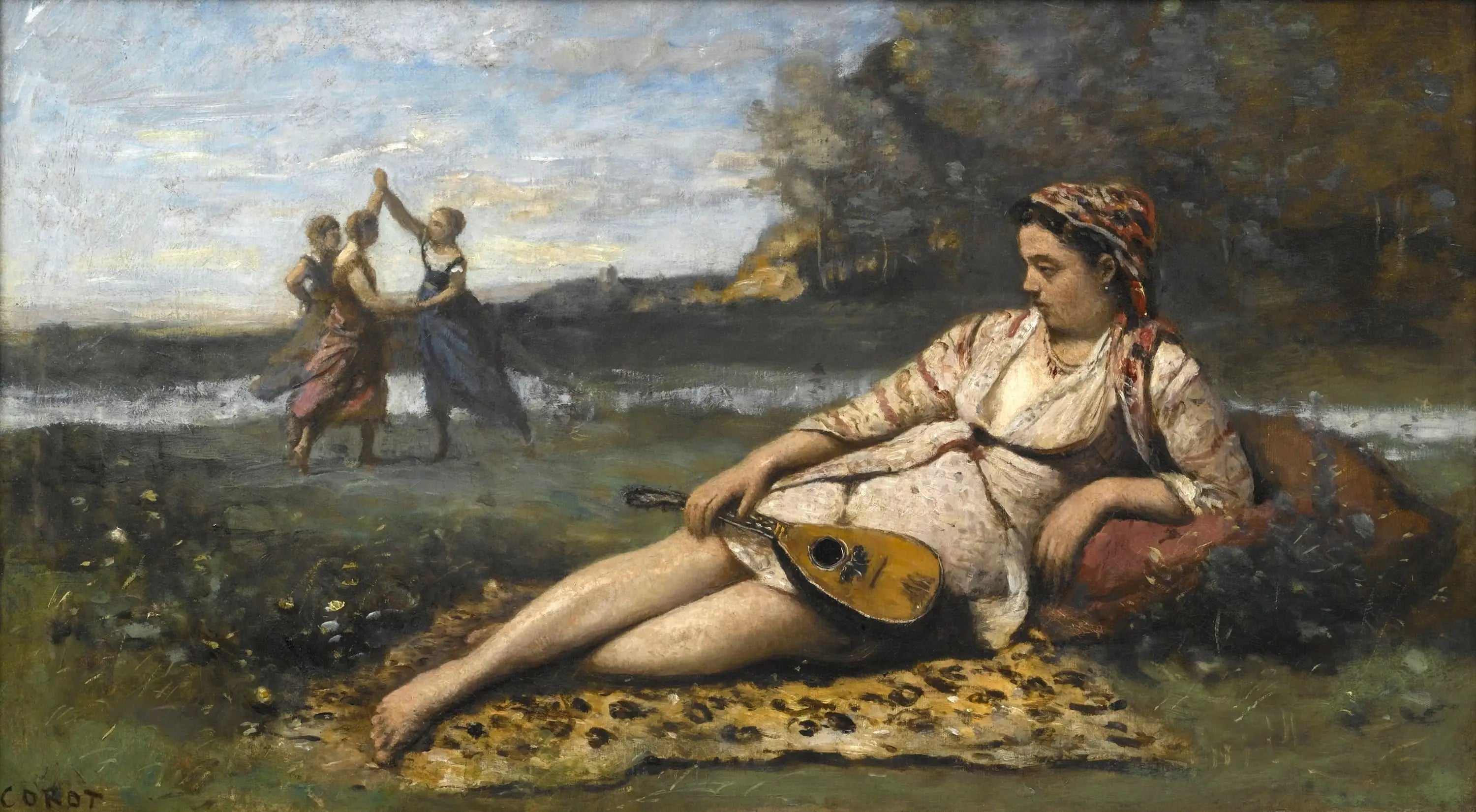 Jeunes filles de Sparte - Jean-Baptiste Camille Corot - Alpha Reproduction