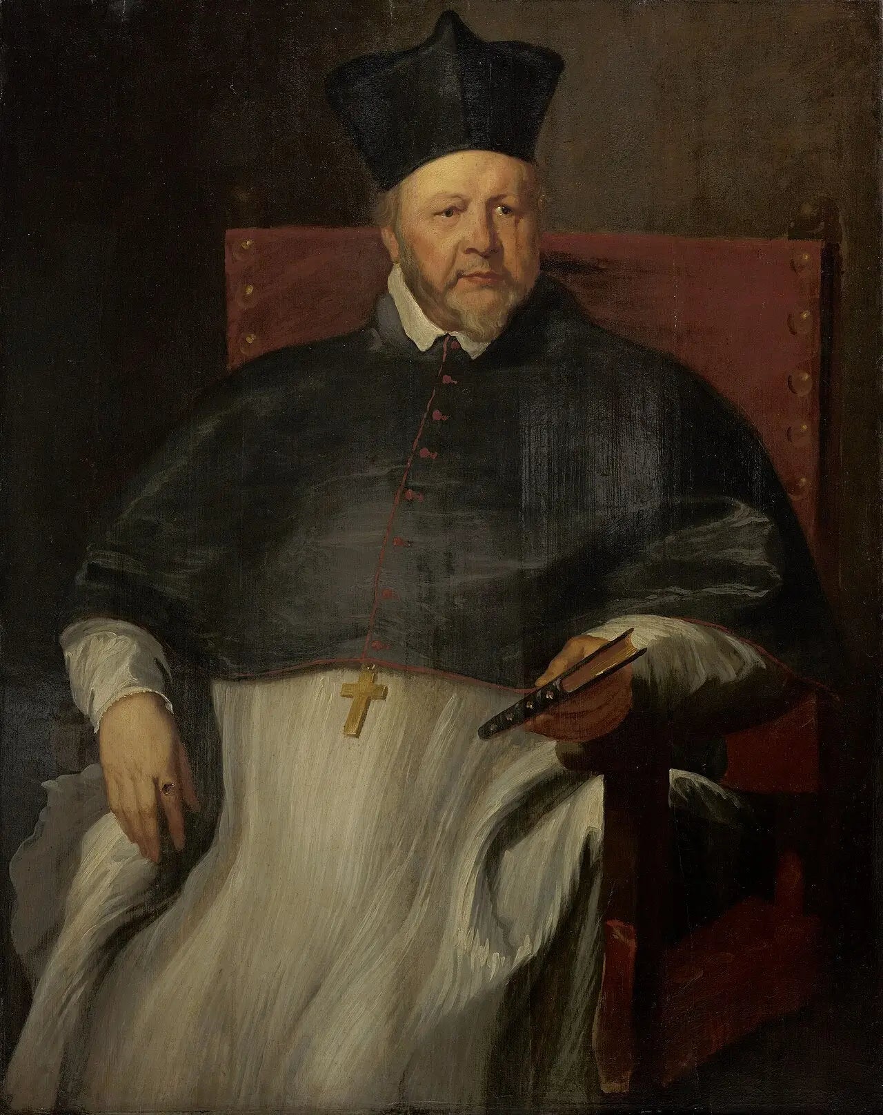 Joannes Malderus, évêque d'Anvers - Antoine van Dyck image 1 reproduction de peinture à l’huile