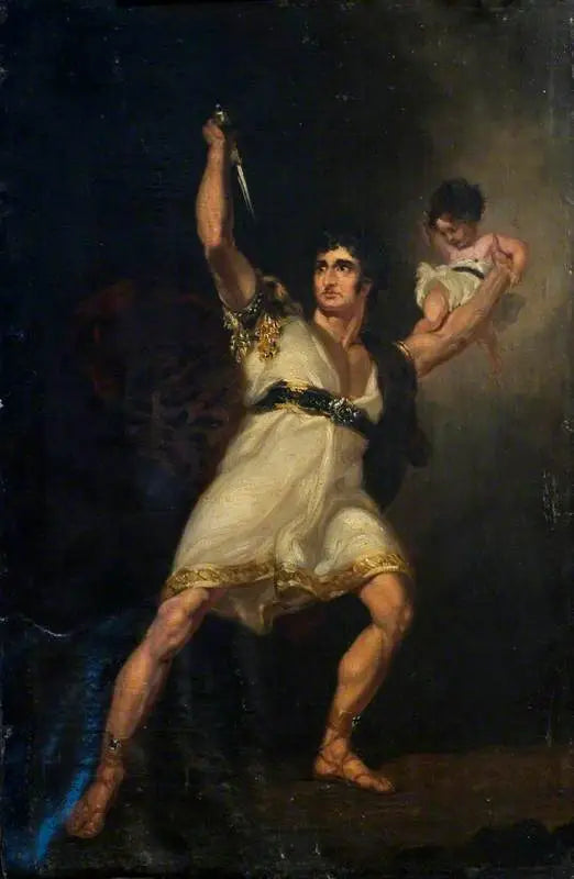 존 필립 켐블(1757–1823), « 피자로 »에서 롤라 역, 리차드 브린슬리 셰리던이 오거스트 프리드리히 페르디난트 폰 코츠베우의 « 페루의 스페인인들 »을 각색 - 토마스 로렌스