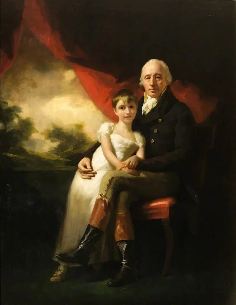 존 스털링 드 키펜다비 (1742–1816)와 그의 막내딸 진 빌헬미나 (1804–1859) - 헨리 레이본
