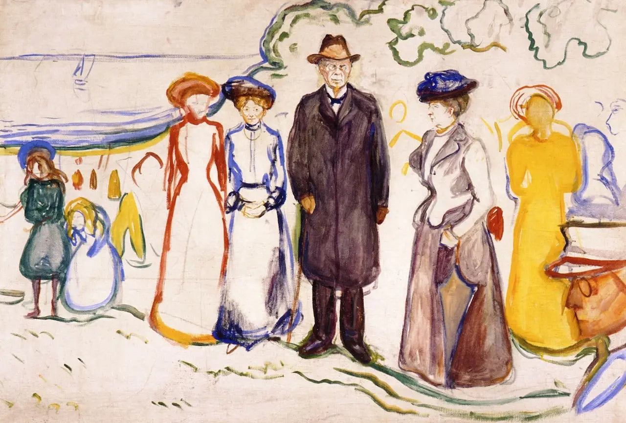 Jonas Lie avec sa famille - Edvard Munch image 1 reproduction réalisée par Alpha Reproduction