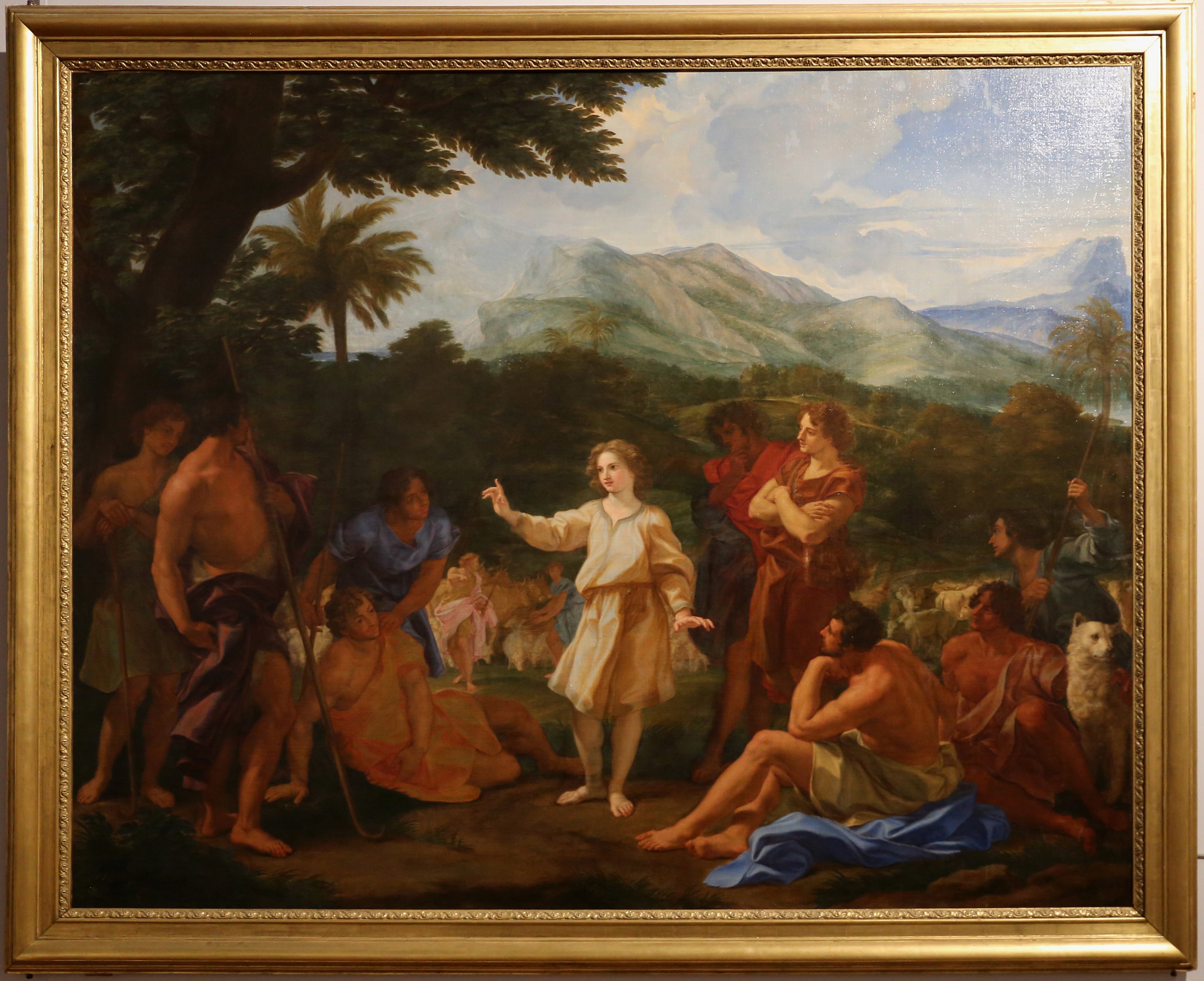 Joseph raconte son songe à ses frères - Giovanni Battista Gaulli image 1 copie de tableau peinte à la main
