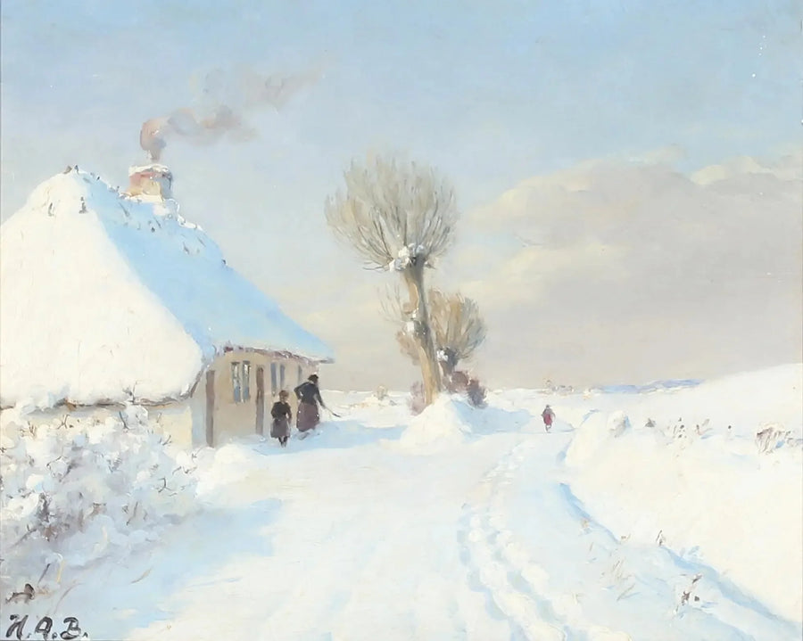 햇살 가득한 겨울날, 오두막 앞에서 어머니와 아이가 함께하는 모습 - H. A. Brendekilde

Source:
Journée d'hiver ensoleillée avec mère et enfant devant un chalet. - H. A. Brendekilde