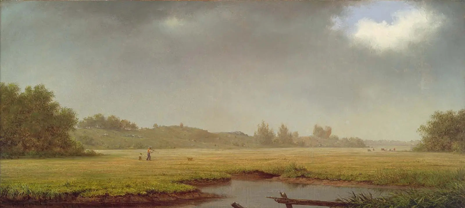 Journée nuageuse, Rhode Island - Martin Johnson Heade image 1 reproduction d’œuvre d’art à l’huile