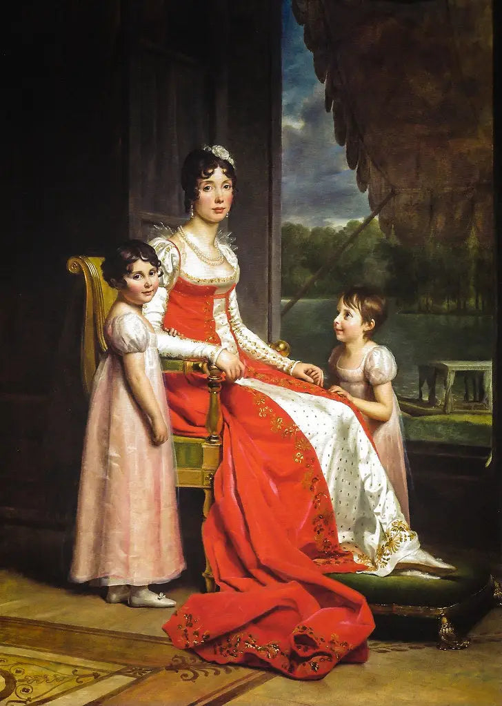 Julie Bonaparte en reine d’Espagne avec ses filles Zénaïde et Charlotte - François Gérard - Alpha Reproduction
