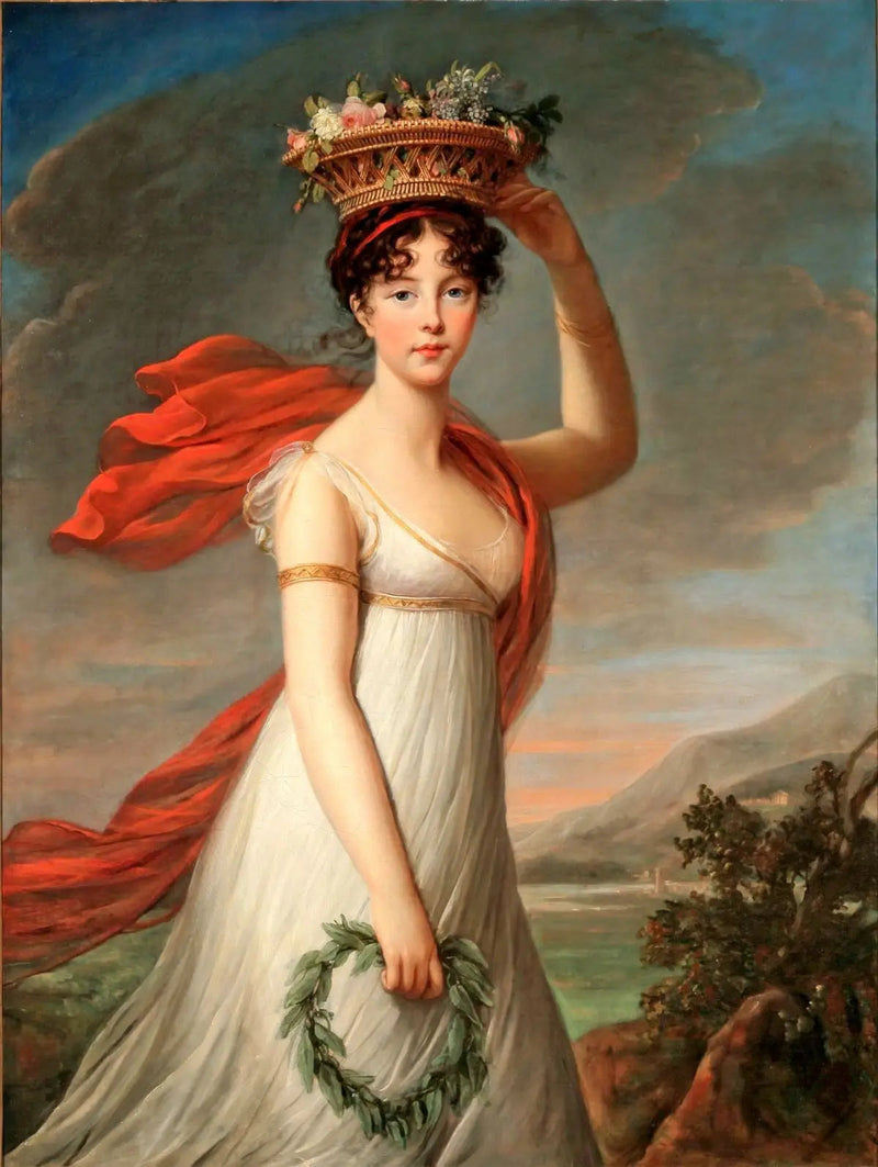 줄리, 꽃의 로마 여신 플로라 역할 - 엘리자베스 비제 르 브뤼

Source:
Julie dans le rôle de Flora, déesse romaine des fleurs - Élisabeth Vigée Le Brun