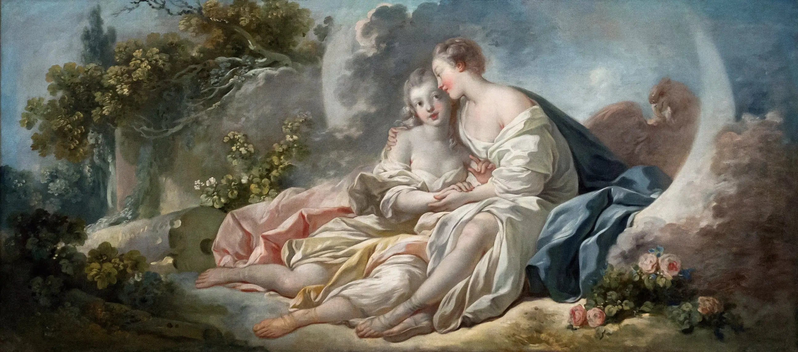 Jupiter sous les traits de Diane séduisant Callisto - Jean-Honoré Fragonard - Alpha Reproduction