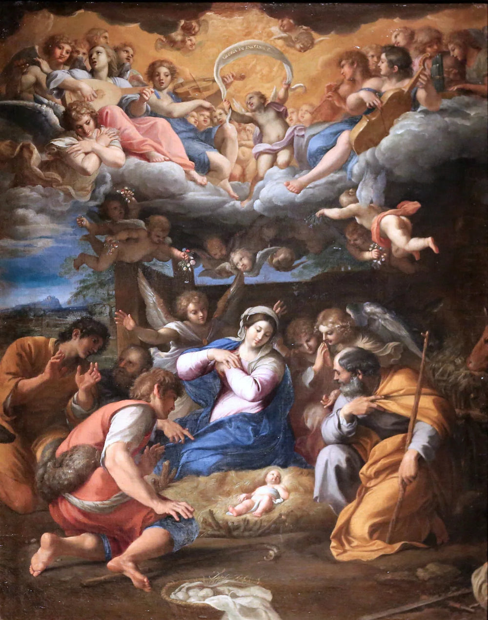 L’Adoration des bergers - Annibale Carracci image 1 reproduction de peinture à l’huile