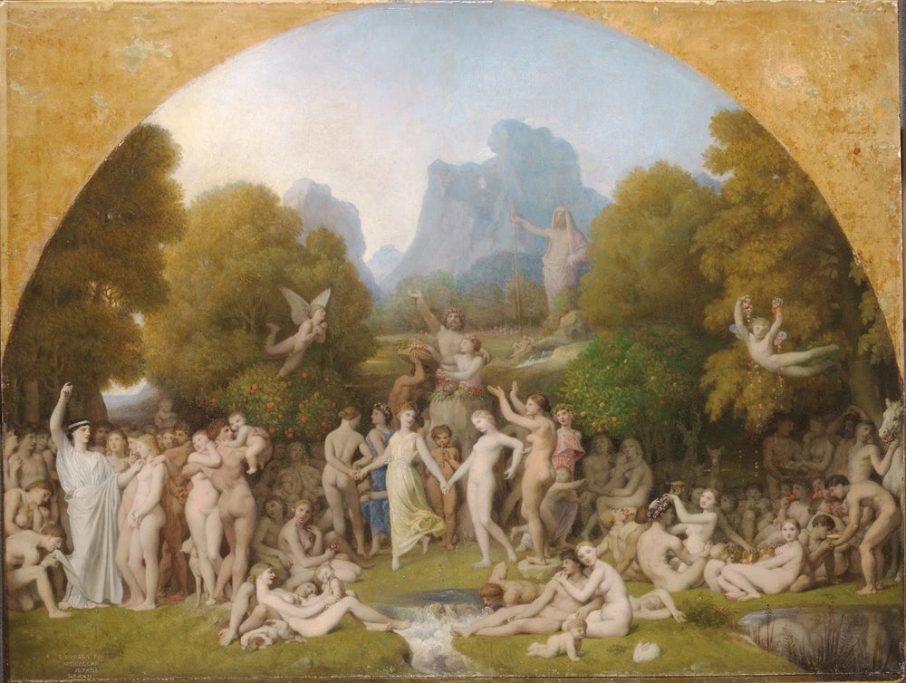 L'âge d'or - Jean-Auguste-Dominique Ingres image 1 copie de tableau peinte à la main