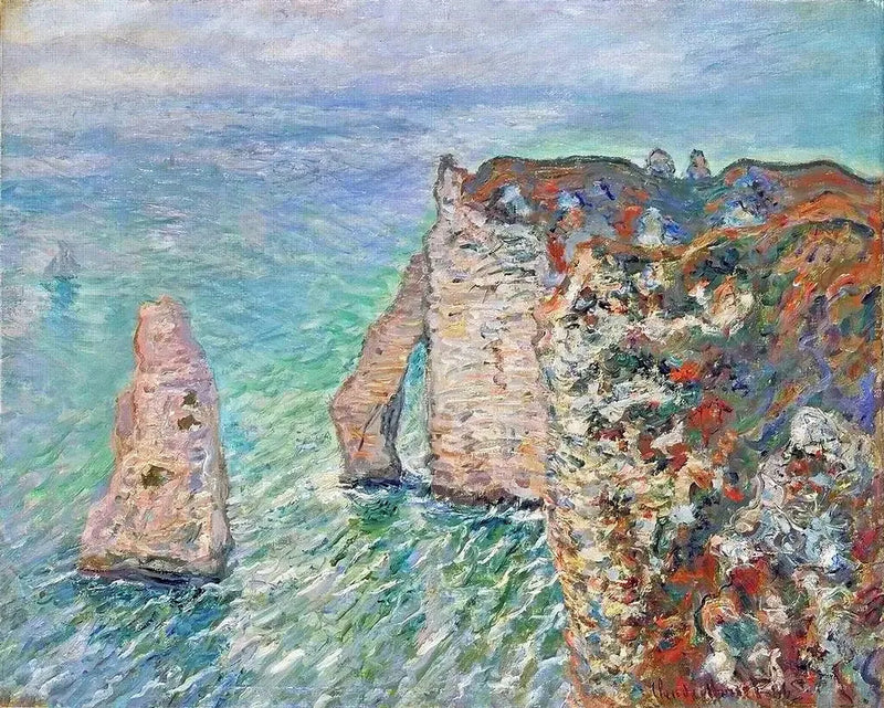 암석 바늘과 아발 문 - Claude Monet