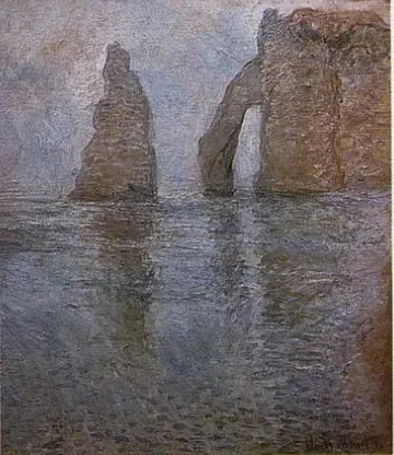 상류에서 본 바늘과 아발 문 - Claude Monet