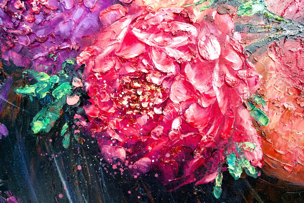 L'amour en Fleurs | 200 x 200 cm image 11 tableau peint à l’huile sur toile