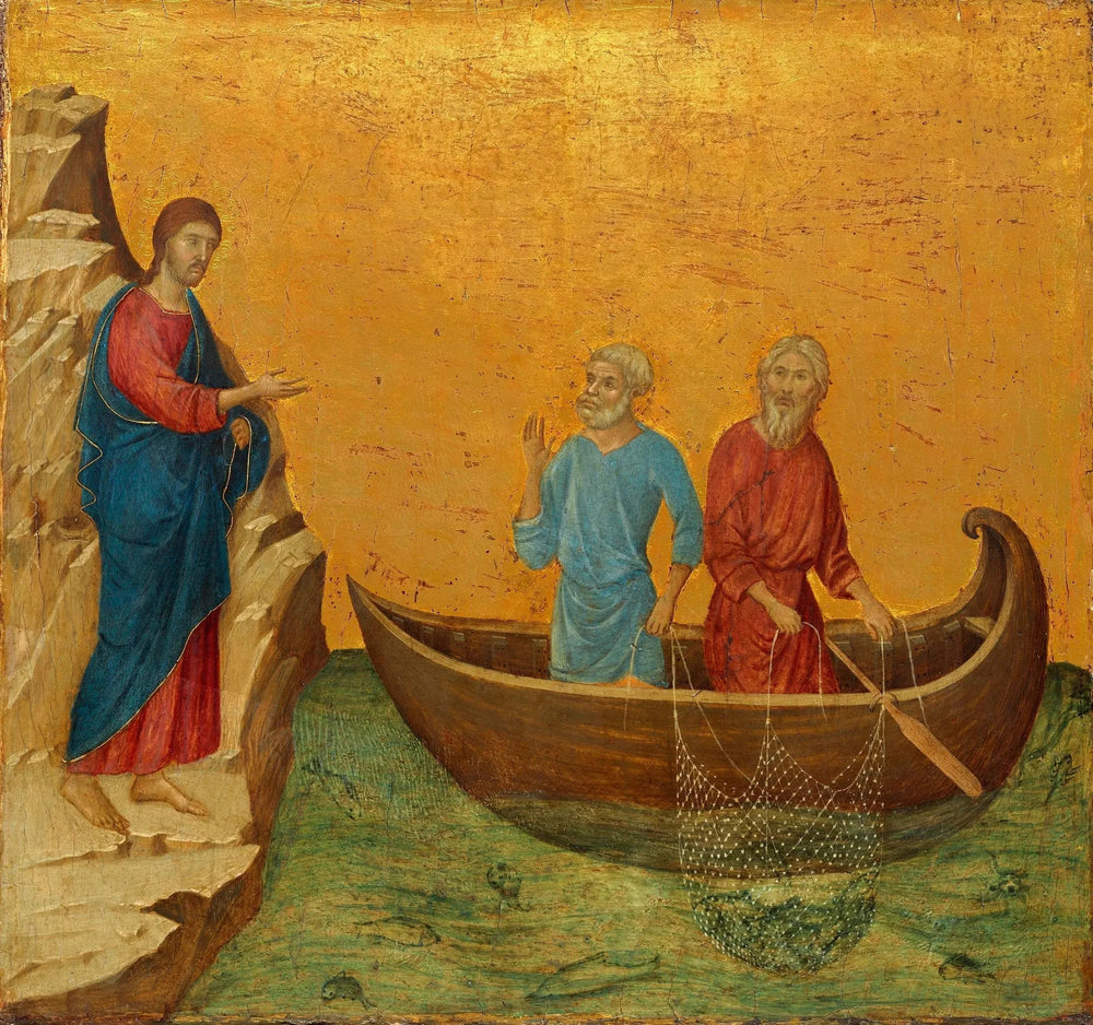 L'appel des apôtres Pierre et André - Duccio di Buoninsegna image 1 copie de tableau peinte à la main