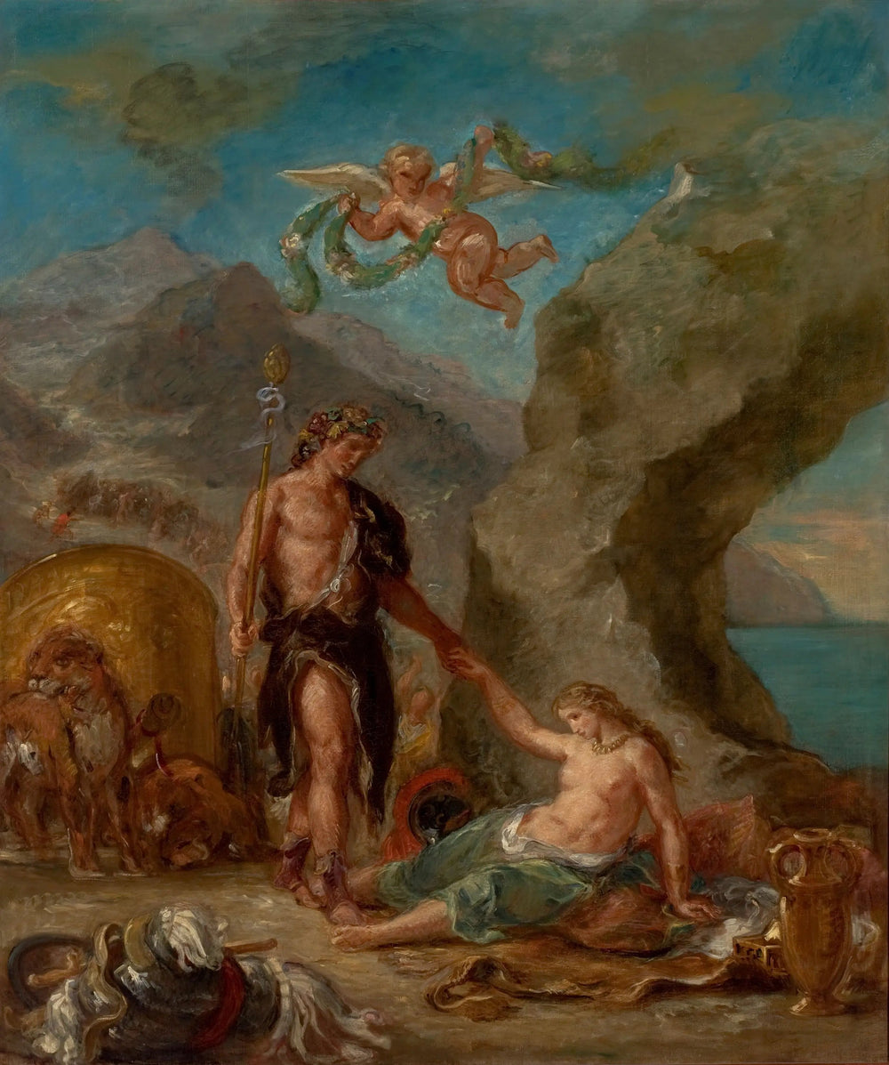 L'Automne - Baccus et Ariane - Eugène Delacroix image 1 tableau peint à l’huile sur toile