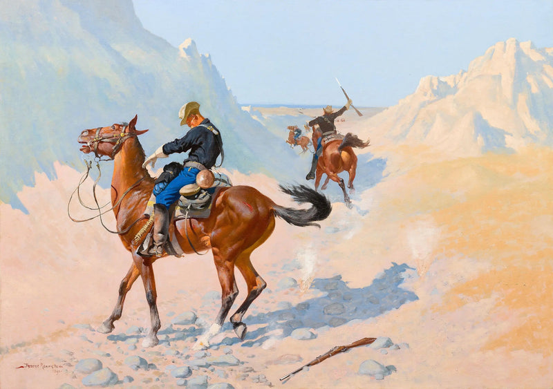 전위 또는 군사 희생(매복) - 프레데릭 레밍턴

Source:
L'avant-garde ou le sacrifice militaire (l'embuscade) - Frederic Remington