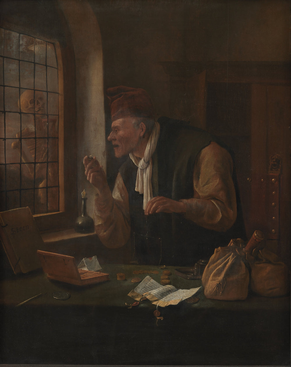 L'Avare - Jan Steen image 1 reproduction de peinture à l’huile