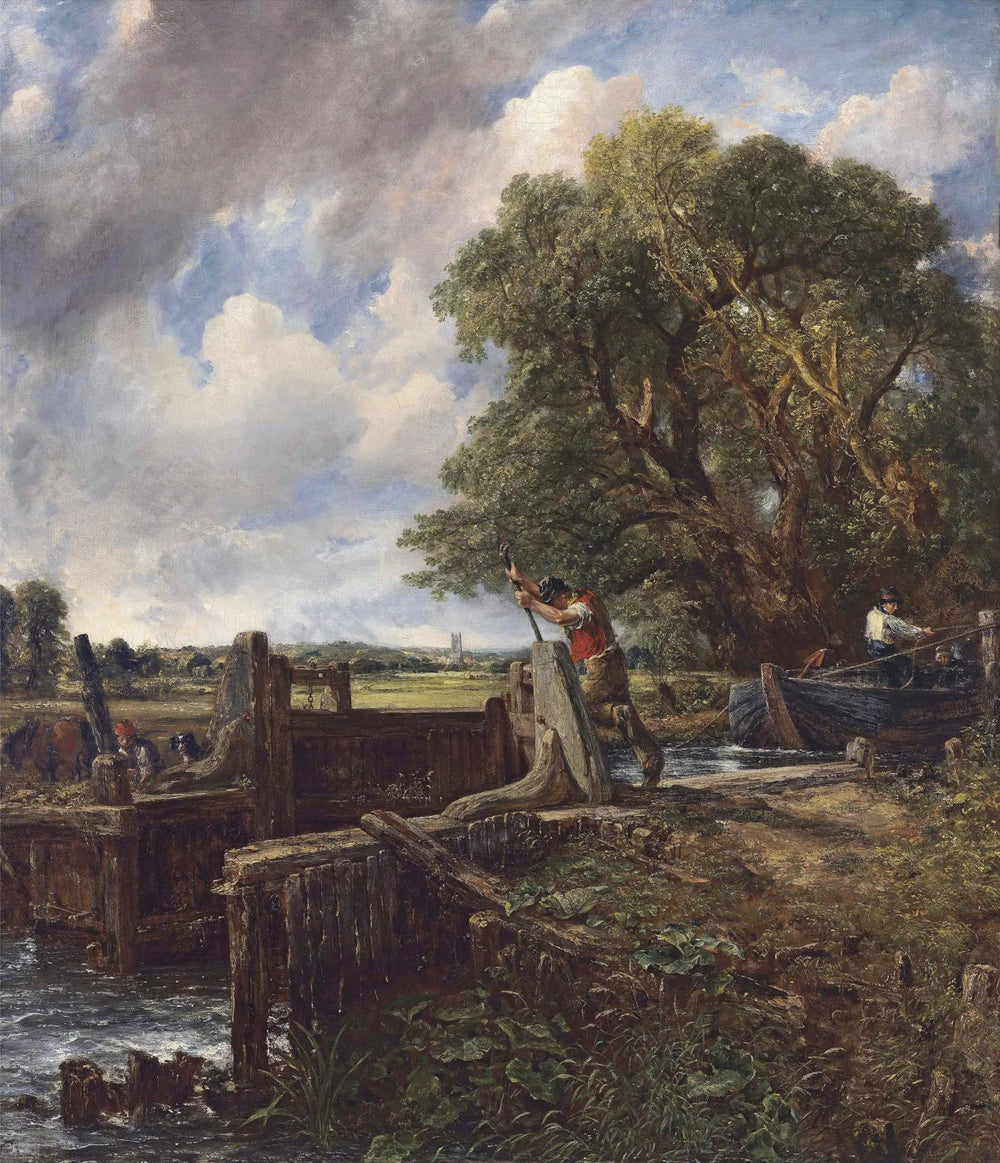 L'Écluse - John Constable image 1 copie peinte à la main à l’huile