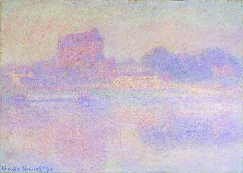 베르농 교회, 안개 - 클로드 모네