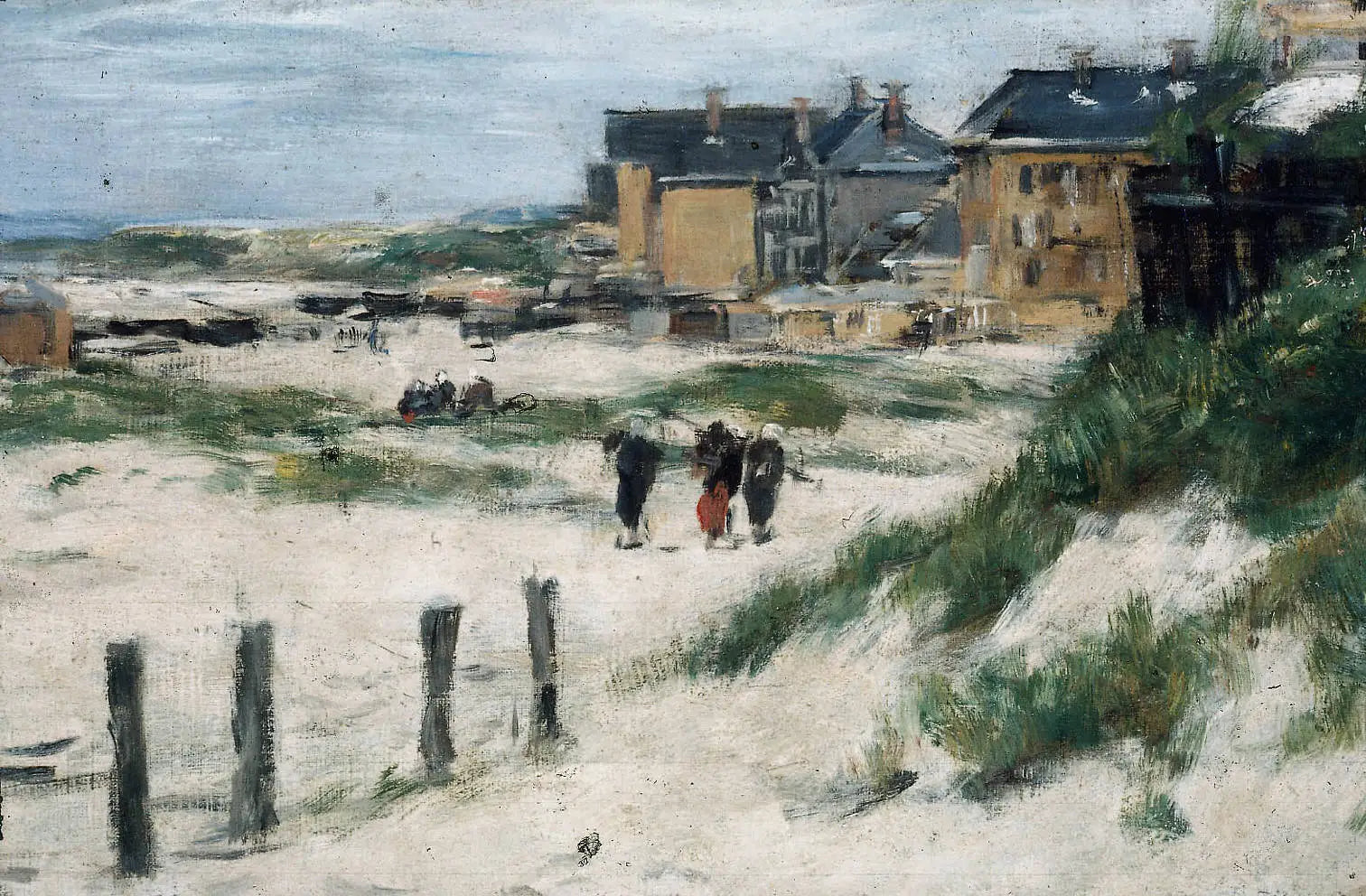 L'entrée de Berck - Eugène Boudin image 1 copie peinte à la main à l’huile