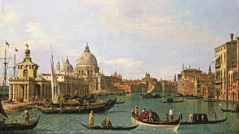 카날레토의 푸른 델 도가나와 산타 마리아 델라 살루테의 푸른 곤돌라 입구

Source:
L'entrée du Canal Grande à la Punta della Dogana et à la Santa Maria della Salute - Canaletto