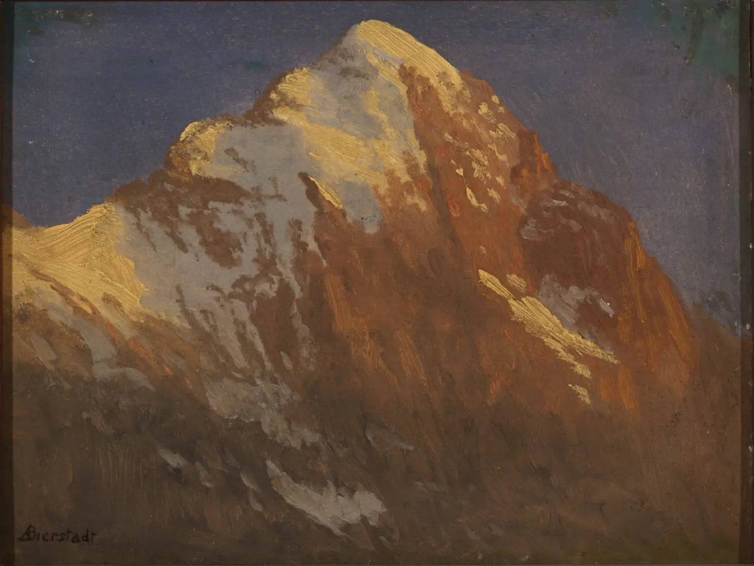 L'éperon du bord au coucher du soleil, Grindelwald - Albert Bierstadt image 1 reproduction artisanale de tableau