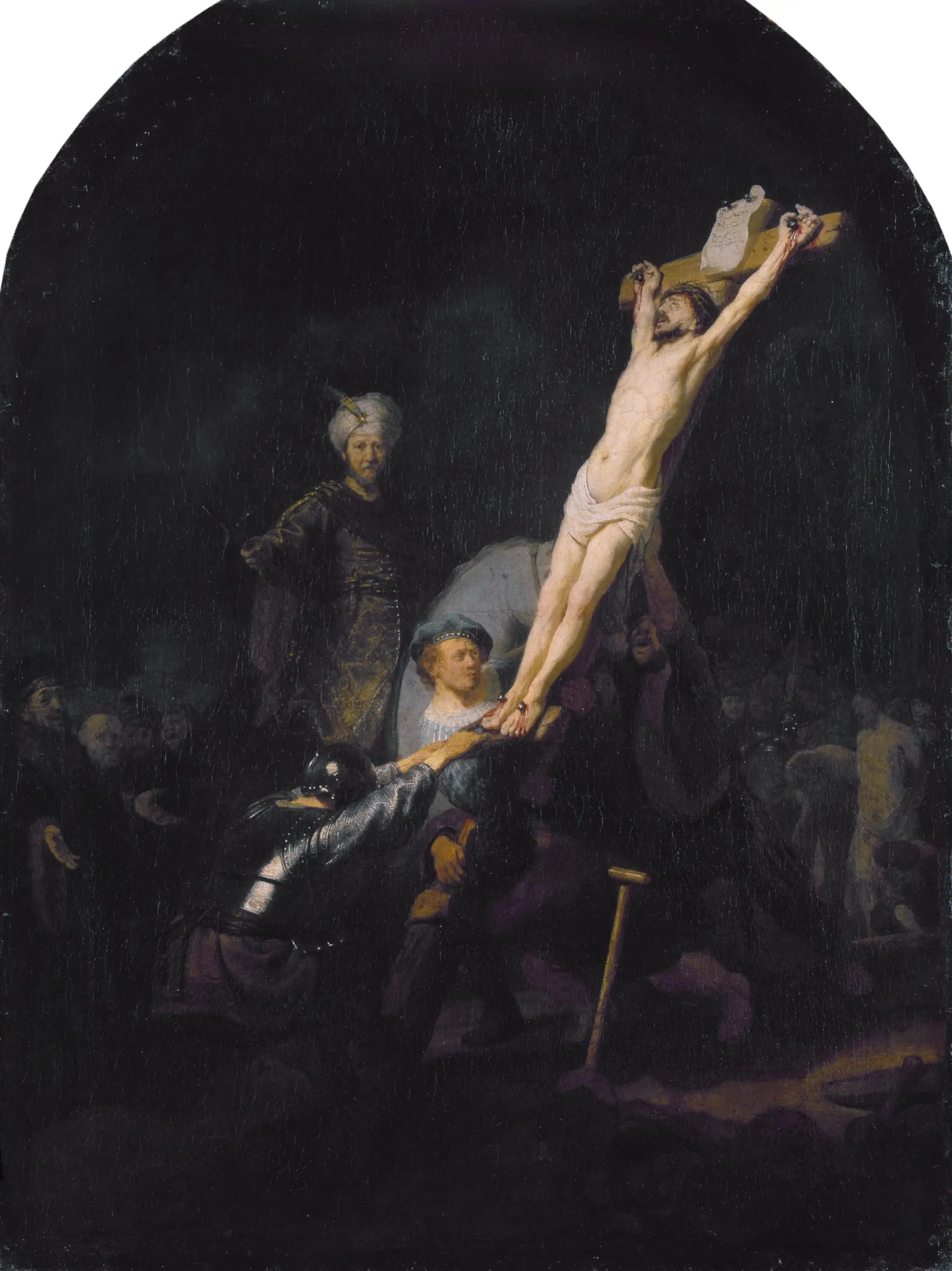 L'Érection de la croix - Rembrandt image 1 reproduction réalisée par Alpha Reproduction