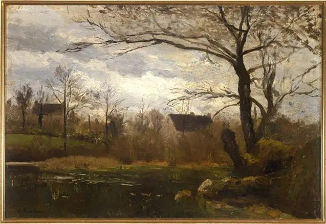 L'étang de Montfoucault - Camille Pissarro image 1 reproduction artisanale de tableau