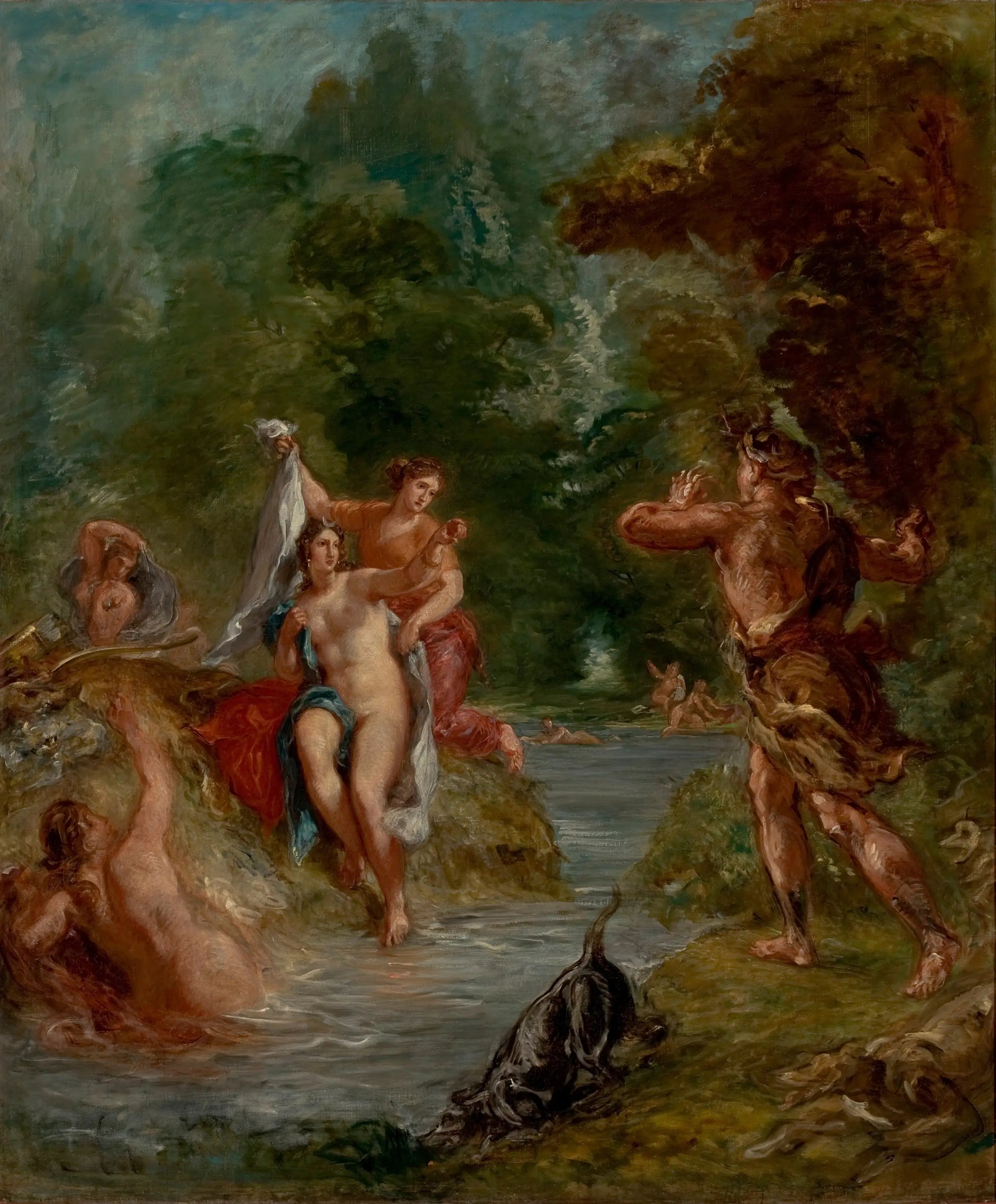 L'Été - Diane surprise par Actéon - Eugène Delacroix image 1 copie de tableau peinte à la main