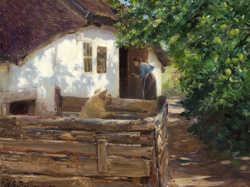돼지의 식사 시간. - H. A. Brendekilde

Source:
L'heure du repas du cochon. - H. A. Brendekilde