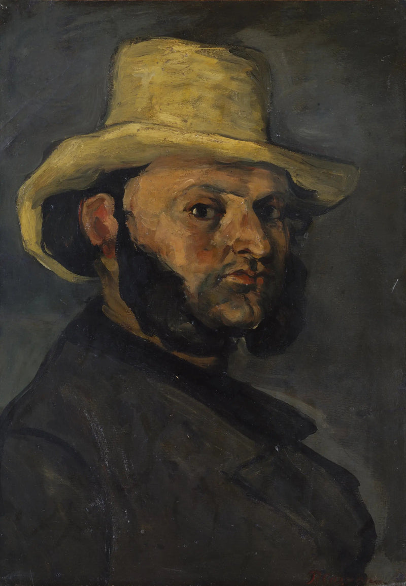 밀짚모자를 쓴 남자 - Paul Cézanne