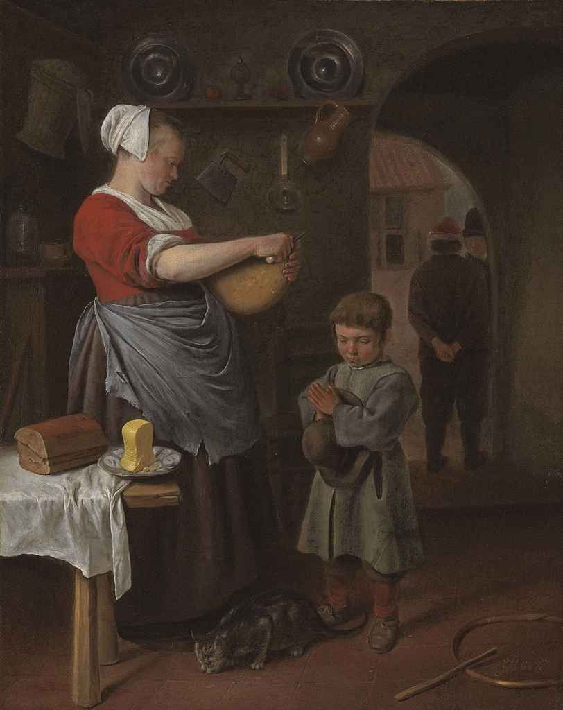 L'intérieur d'une cuisine - Jan Steen image 1 tableau peint à l’huile sur toile