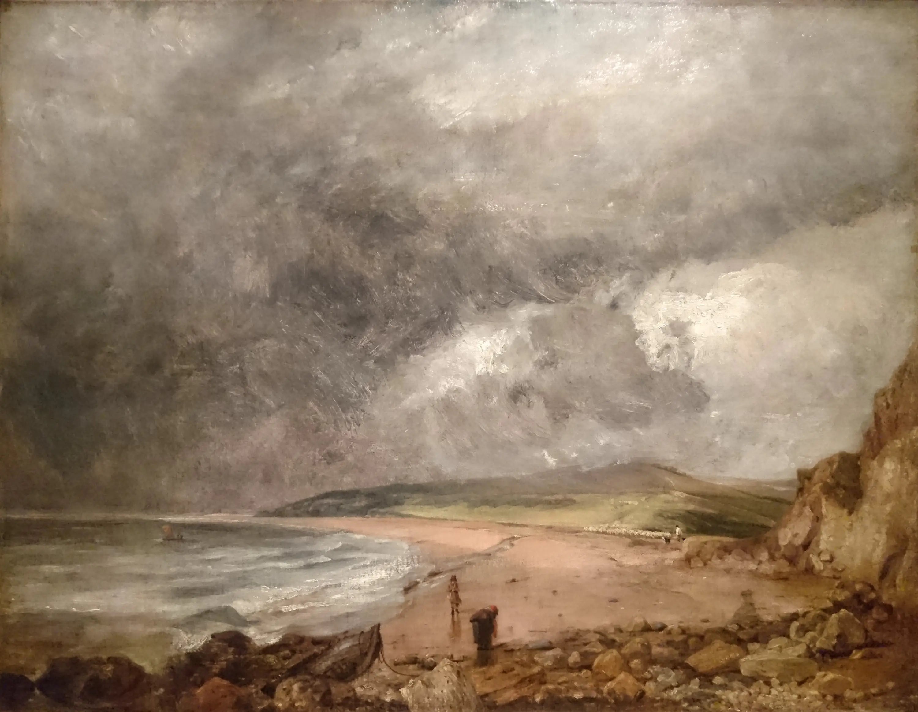 La Baie de Weymouth à l'approche de l'orage - John Constable image 1 copie de tableau peinte à la main