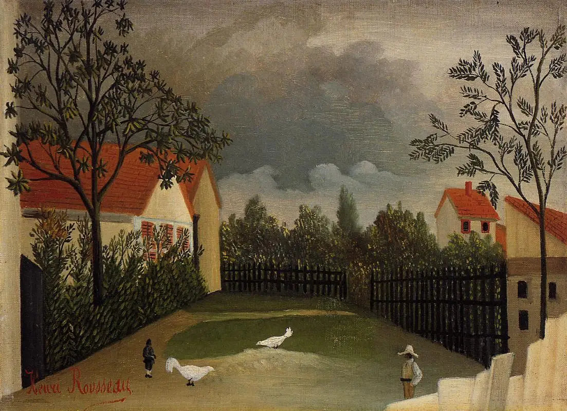 La Basse-cour - Henri Rousseau image 1 reproduction artisanale de tableau