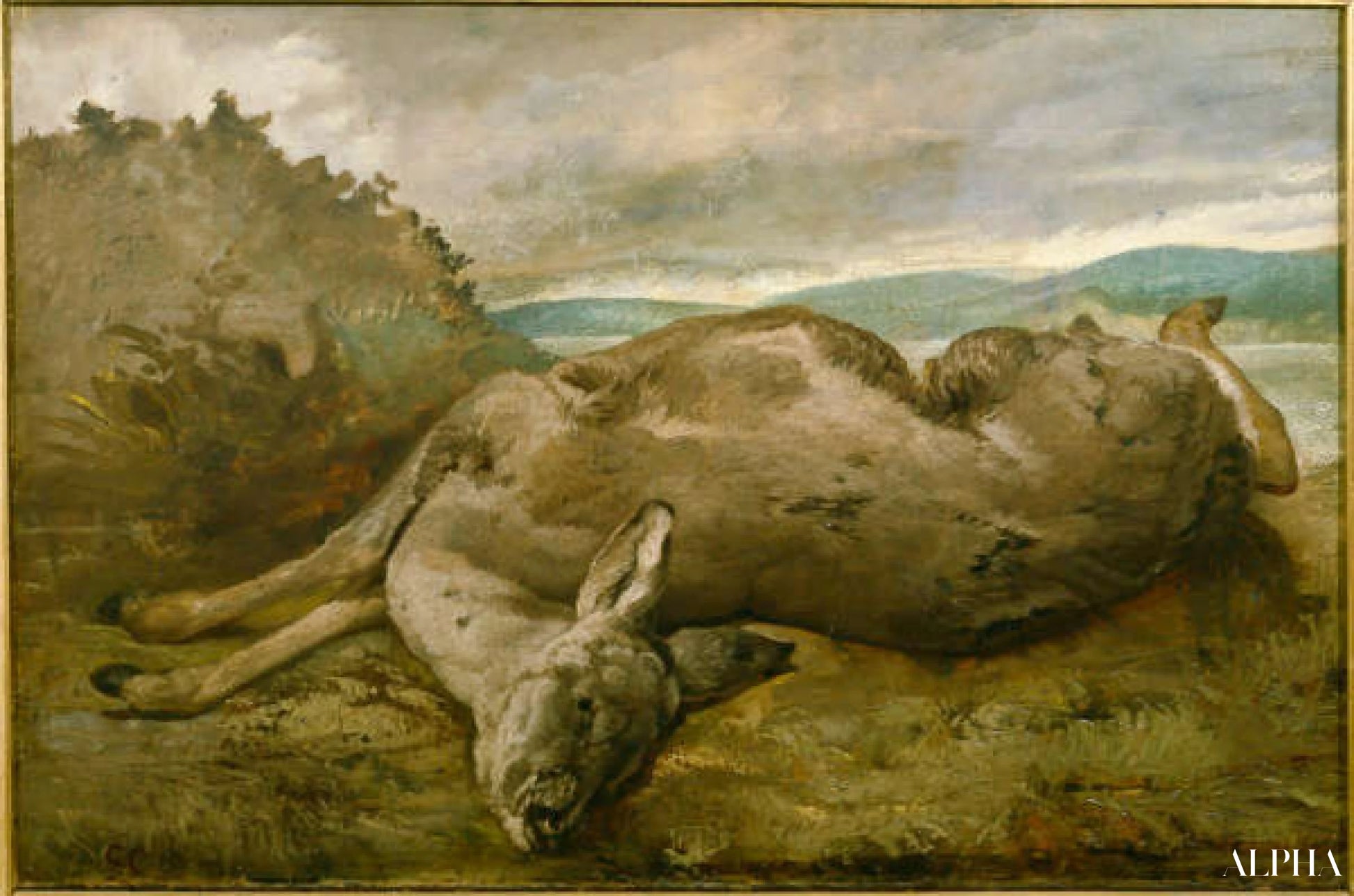 La biche - Gustave Courbet - Reproductions de tableaux et peintures haut de gamme